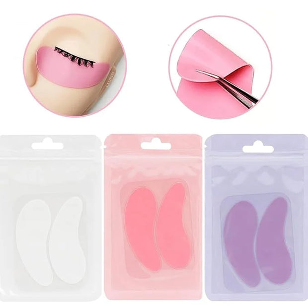 3 Pairs Silicone Reusable Eye Patches Eye Wrinkle Patches Under Eye Patches Mask for Plump Fine Lines & Wrinkles (Pink+Whi...