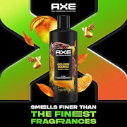 AXE Fine Fragrance Collection Body Wash For Men Golden Mango 4 Count 12h Refreshing Scent Shower Gel Infused with Mango, M...
