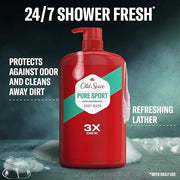 Old Spice Refreshing Body Wash for Men, High Endurance, 3X Defense, 24/7 Shower Fresh with Long Lasting Scent, Pure Sport ...