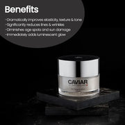 Caviar Face Moisturizer Regenerate Cream - Anti Aging Cream for Aging Spots, Facial Treatment with Hyaluronic Acid & Resve...