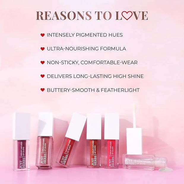 Serum Infused Lip Gloss for Women, Lightweight Non-Sticky High Glossy Moisturizing and Hydrating Lip Gloss 3 ml - Product ...