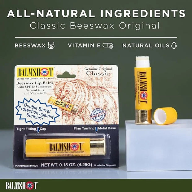BALMSHOT Lip Balm Two Pack of Classic