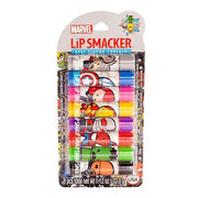Lip Smacker Marvel Avenger Flavored Lip Balm Party Pack 8 Count, Super Hero, Spirderman, Iron Man, Captain America, Clear,...