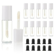 COSIDEA 10pcs 3ml empty lip gloss tubes with wand 0.1OZ Round mini White lipgloss tube container for DIY cosmetics packing...
