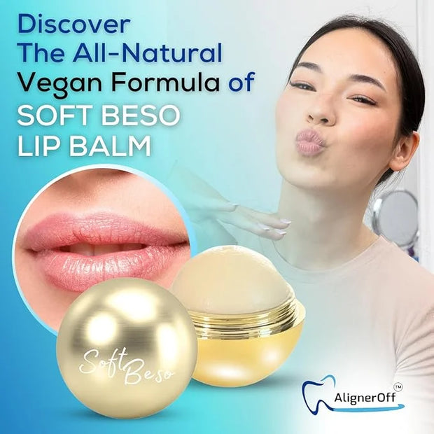SoftBeso Lip Balm| Gold-Vanilla Flavor| Vegan