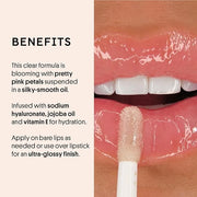 Winky Lux Flower Petal Hydrating Lip Oil - Non-Sticky Lip Gloss for Dry & Damaged Lips, Enhances Shine - Softening Glow Li...