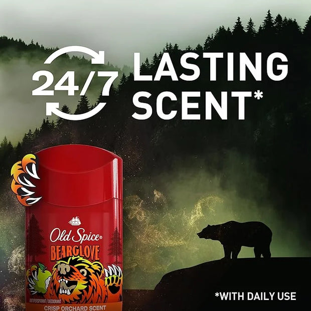 Old Spice Aluminum Free Deodorant for Men, 24/7 Odor Protection, 24/7 Freshness & Lasting Scent, Goes on Clear, Bearglove ...