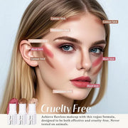 KIMUSE Face Sticks Trio, Cream Blush Stick & Highlighter Stick & Contour Stick for Sculpt the Cheeks, Long Lasting Cream C...