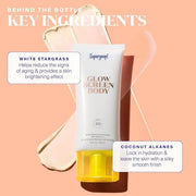 Supergoop! Glowscreen Body SPF 40 PA+++, 3.4 fl oz - Pack of 2 - Body Lotion + Broad Spectrum Sunscreen with Subtle Shimme...