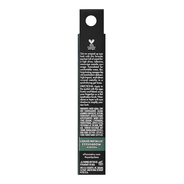 e.l.f. Liquid Metallic Eyeshadow, Quick-Drying, Long-Lasting, Gel-Based Formula For One-Swipe Pigmented Coverage, Vegan & ...