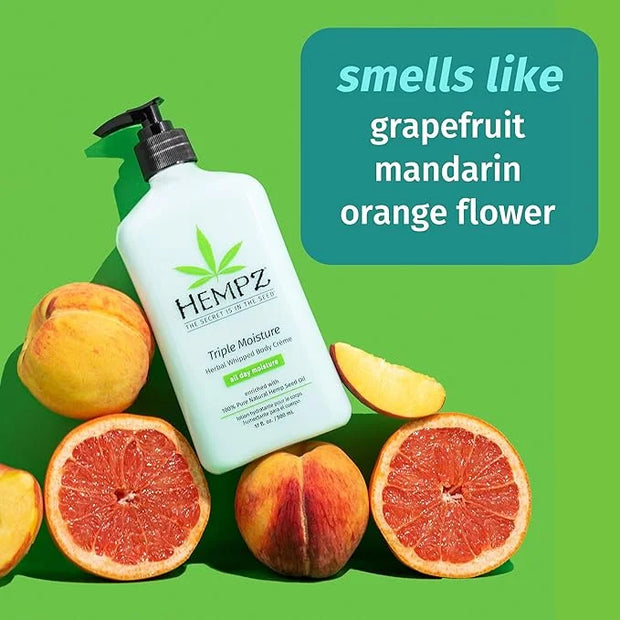 Hempz Triple Moisture Herbal Whipped Body Crème Lotion Moisturizer, 17 Fl Oz (Pack of 2) - Product Image
