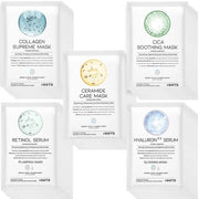 50Combo Korean Face Sheet Mask Gift Pack, Hydrating, Calming, Brightening, Smooting, Rejuvenating, EVE Vegan, Cica, Hyalur...