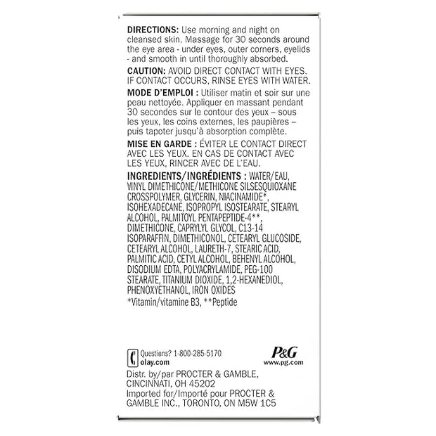 Olay Eyes Ultimate Eye Cream for Dark Circles, Wrinkles and Puffiness, 13 ml (0.4 fl. oz.) - Product Image