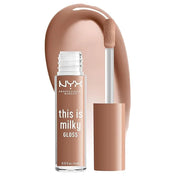 NYX PROFESSIONAL MAKEUP This Is Milky Gloss, Vegan Lip Gloss, 12 Hour Hydration - Cookies & Milk (Cool Beige Nude) - Produ...