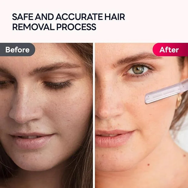 Dermaplane Razor for Women, Dermaplaning Tool - Face Razors for Women and Men, Eyebrow Trimmer and Facial Hair Removal Sha...