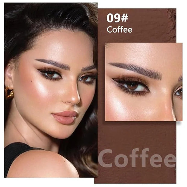 Kaely Pressed Single Eyeshadow Makeup, Coffee Matte Highly Pigmented Monochrome Eye Shadow Palette, Waterproof Neutral Pow...