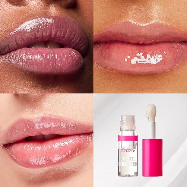 Ruby Kisses Lip Oil Booster, Hydrating Lip Gloss with Nourishing Natural Oil Blend, Jumbo Wand for Easy Application, Non-S...