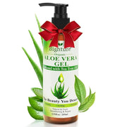 Organic Aloe Vera Gel with Tea Tree Oil for Face & Body, Freshly-cut Aloe Vera Gel Ideal for Skin, Scalp, & Hair Hydration...