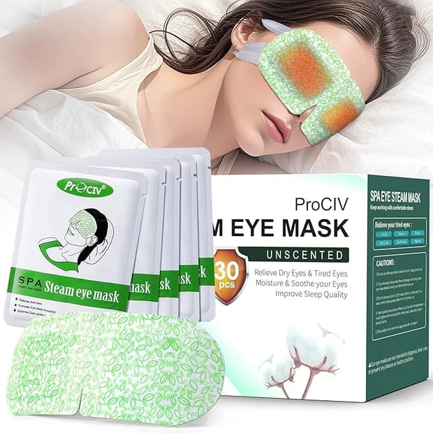 ProCIV 30 Packs Steam Eye Mask, Heated Eye Masks Relaxing Gifts for Women Soothing Eye Fatigue Hot Sleep Mask, Warm Eye Co...