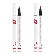 Longwear Liquid Lip Liner, Matte Lip Tint Stain Marker Pen, 2 in1 Liquid Lipstick & Lip Liner Pencil, Long Lasting Waterpr...