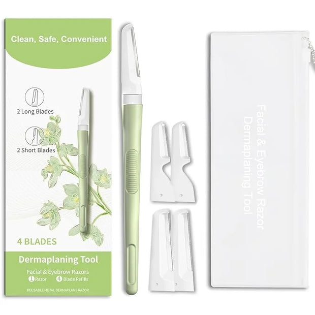 Face Razors for Women, Dermaplane Razor for Women Face, Eyebrow Razor, Facial Razors, Dermaplaning Tool, Reusable Metal Ha...