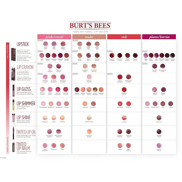 Burt's Bees 100% Natural Moisturizing Gloss Lip Crayon, Pink Lagoon - 1 Crayon - Product Image