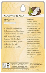 Burt's Bees Lip Balm - Coconut and Pear, Lip Moisturizer With Responsibly Sourced Beeswax, Tint-Free, Natural Origin Condi...