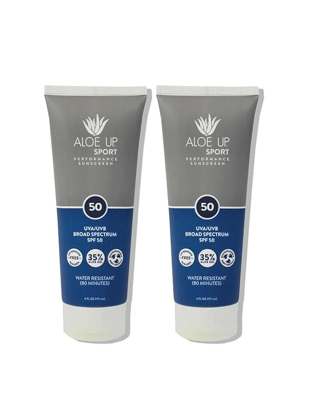 Aloe Up Sport Sunscreen Lotion SPF 50 - Broad Spectrum UVA/UVB Sunscreen Protector for Face and Body With Hydrating Aloe V...