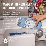 Dr. Bronner’s Pure-Castile Liquid Soap Bottle & Refill Carton - Made with Regenerative Organic Certified Oils, 82% Less Pl...