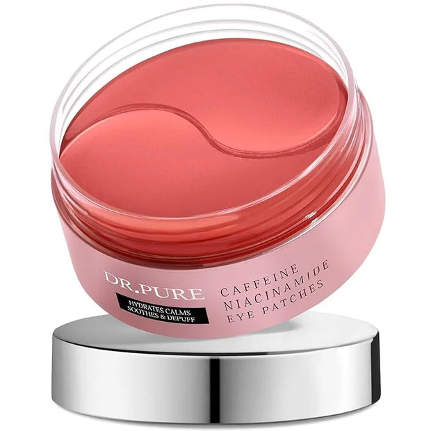 Dr. Pure Under Eye Patches for Puffiness: Dark Circles and Puffy Eyes Treatment Caffeine Eye Mask with Niacinamide Hyaluro...