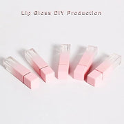 FZBNSRKO 6Pcs Gradient Pink Lip Gloss Tube Vial Empty Refillable Lipstick,Lip Gloss DIY Makeup Lipstick Tube Feminine Prod...
