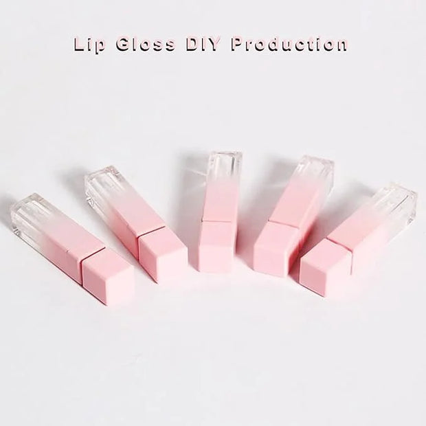 FZBNSRKO 6Pcs Gradient Pink Lip Gloss Tube Vial Empty Refillable Lipstick,Lip Gloss DIY Makeup Lipstick Tube Feminine Prod...