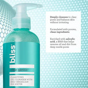 Bliss Daily Acne Routine Kit, 2pc Set- Clear Genius Toner + Serum, and Cleanser - Cleanse and Tone for Acne- Clean, Vegan,...