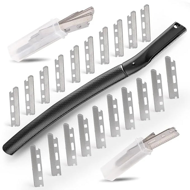 Dermaplane Razor for Women Face with 20PCS Blades,Professional Facial Razors for Peach Fuzz and Eyebrow Hair Removal,Stain...
