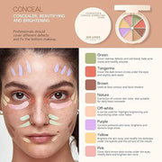 Foundation Concealer Palette with Makeup Sponges & Applicator,