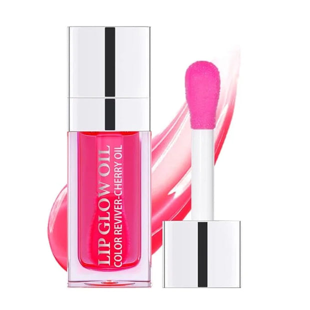 Hydrating Lip Glow Oil, Plumping Lip Oil Gloss, Transparent Lip Balm, Natural Lip Plumper Gloss Make Lips Fuller and Moist...
