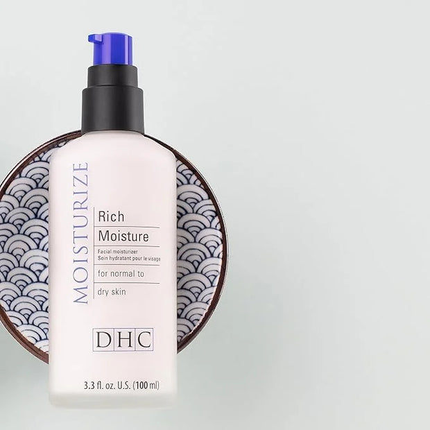 DHC Rich Moisture, Lightweight Facial Moisturizer, Dry Skin, Hydrating, Fragrance and Colorant Free, Ideal for dry dehydra...