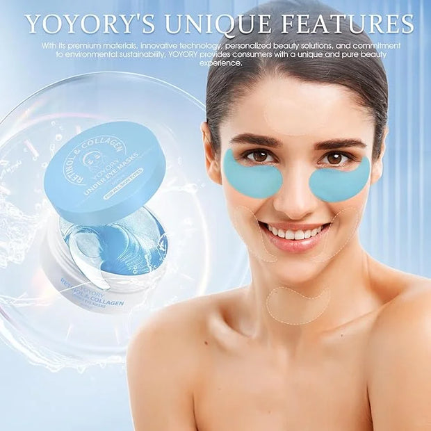 Hydrogel Under Eye Patches - Collagen & Hyaluronic Acid for Removing Eye bags, Puffiness, Dark Circles Smoothing Skin Care...