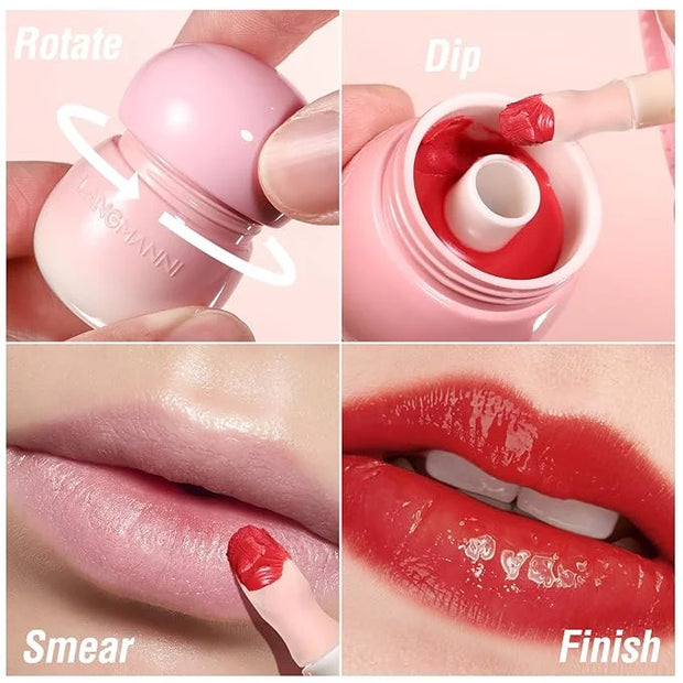 LANGMANNI Pudding Glow Lip Balm | Velvet-Smooth Lip Gloss for Nourished, Glowing Lips | Hydrating, Non-Sticky Glossy Tinte...