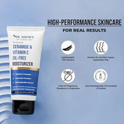 Dr. Sheth's Ceramide & Vitamin C Oil-Free Face Moisturizer | Enhances Glow & Strengthens Skin Barrier | Deeply Hydrates | ...