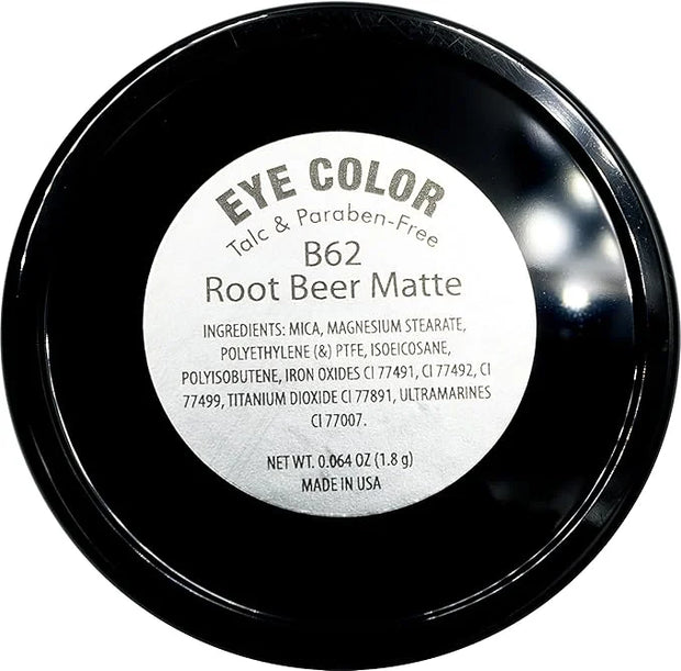 Root Beer Matte Deep Bronze Red Brown Pressed Powder Single Vegan Eyeshadow; Talc, Paraben & Cruelty Free - Product Image