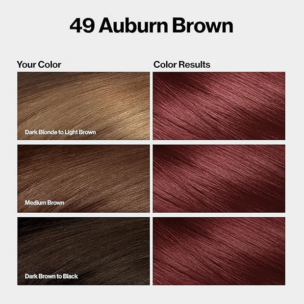 Revlon ColorSilk with Bond Repair Complex, Auburn Permanent Hair Color, 100% Gray Coverage, Ammonia Free Hair Dye, Vegan K...