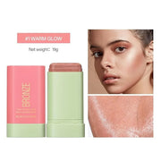 Multi-Use Makeup Blush Stick, Beauty Tinted Solid Blush Stick,Facial Contouring Highlight & Brighten Face Stick, Waterproo...