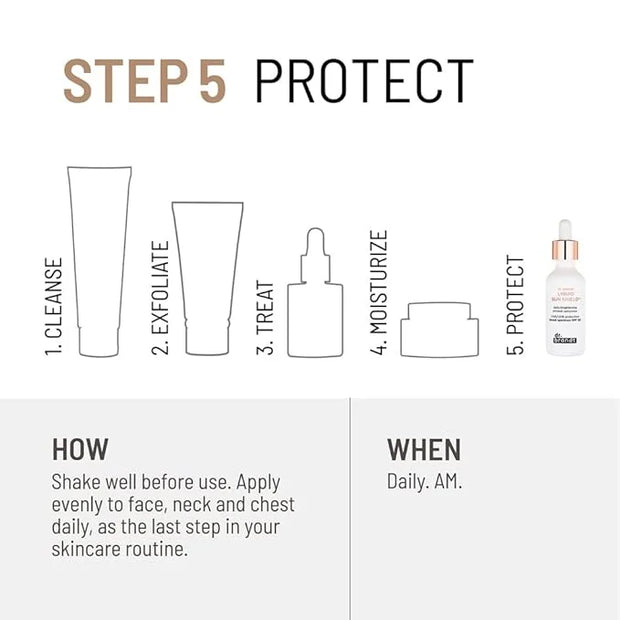 Dr. Brandt Bright This Way Liquid Sun Shield SPF 50-100% Mineral Lightweight Sunscreen Lotion - Protection Against UVA/UVB...