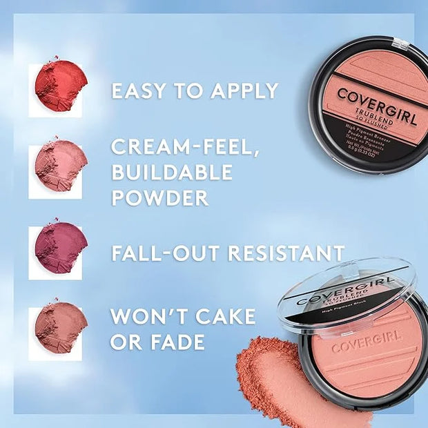 COVERGIRL Trublend So Flushed Coral Crush, Pressed, 0.33 Oz - Product Image