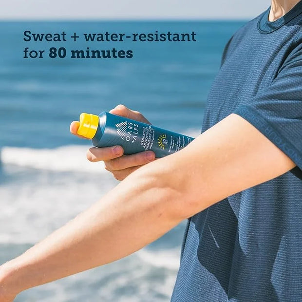 Oars + Alps Sunscreen Spray for Face & Body, SPF 30 Spray Sunscreen Infused with Vitamin C & Antioxidants, No White Residu...