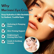 Marinavi Hydrating Eye Cream – Lightweight Moisturizer for Under Eyes, with Hyaluronic Acid, Jojoba & Olive Oil for Soft, ...