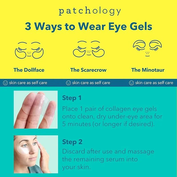 Patchology All Eyes On You Under Eye Mask - Retinol, Collagen & Green Tea Infused - Eye Gels for Dark Circles, Puffiness, ...