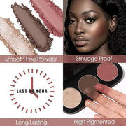 FOCALLURE Blush and Highlighter Palette,3 in 1 Contour Palette,Cruelty-Free Matte Bronzer Powder,Shimmer Illuminator Highl...