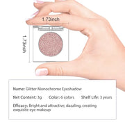 Monochrome Pressed Eyeshadow, Waterproof Neutral Powde Mini Shimmer Rose Gold Eyeshadow, sombras para ojos, Talc, Paraben ...